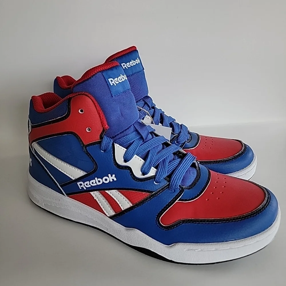Size 6 Reebok BB4500 Court Sneakers Kids HP4378 Blue/red/black